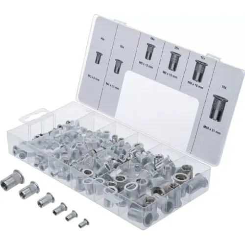 Slepe matice I aluminijaste I 150-delni set BGS tehnic