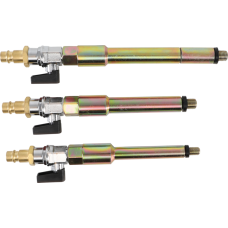 Set pnevmatskih adapterjev za izvrtine žarilnih svečk | M8 x 1.0, M10x1.0, M10x1.25 | 3 kos BGS