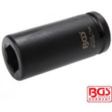 Podaljšan nasadni ključ 27 mm, 3/8, dolžina 90 mm BGS