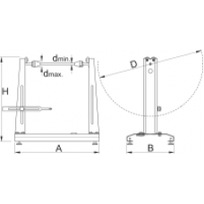 Stojalo za centriranje platišč motornih koles UNIOR